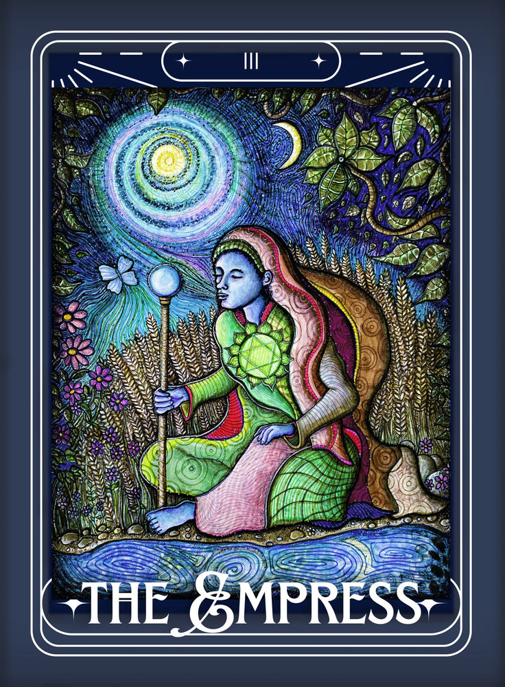 the empress illustrated tarot card design by Kristen Palana gifts