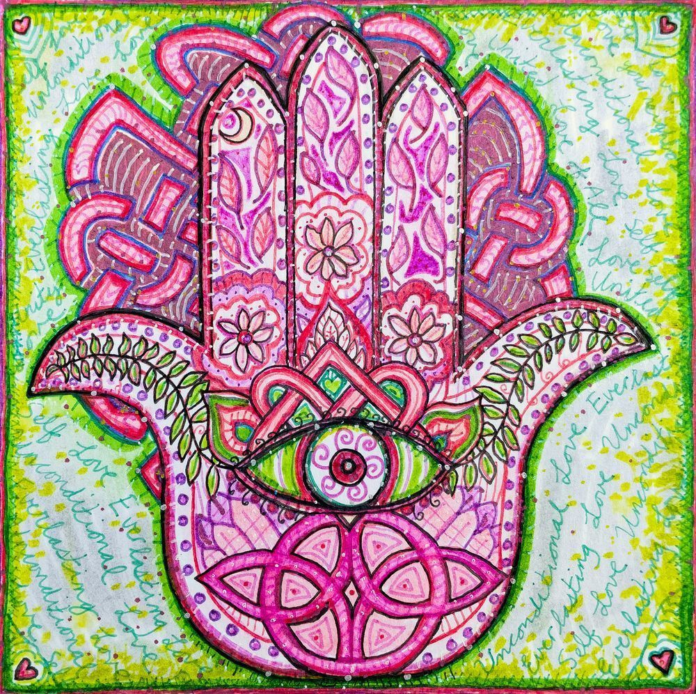 Hamsa Hand: Everlasting Love