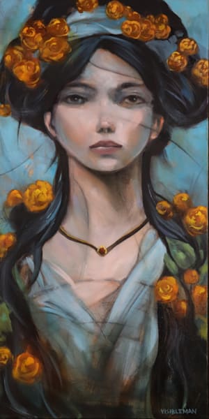 Orange Flowers Art | Visibleman Arts