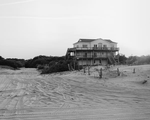 Island Beach House Bw  Corolla Beach Series Art | Wild at Heart Art