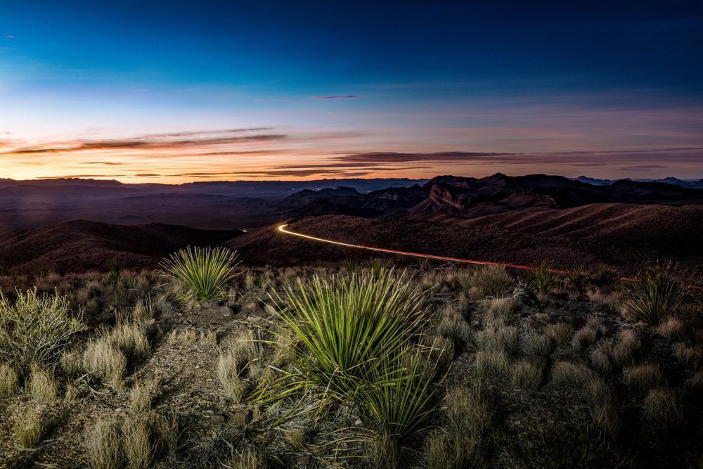 Sotol Vista Overlook Light trail