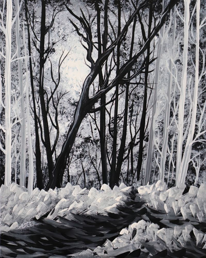 Black And White Forest Art | Aster's Art