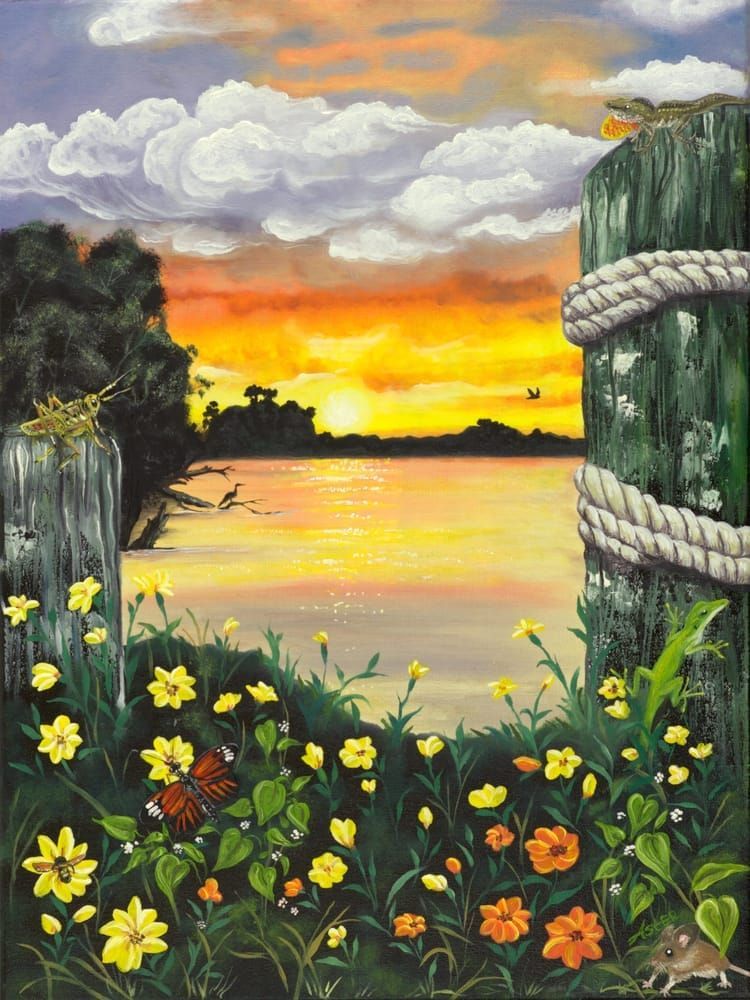 Secret Lake Garden Art | Aster's Art
