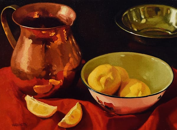 Still Life With Copper & Lemons Art | Joe Washington Gallery