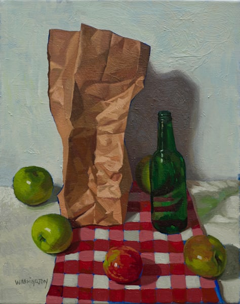 'brown Bag With Apples' Art | Joe Washington Gallery