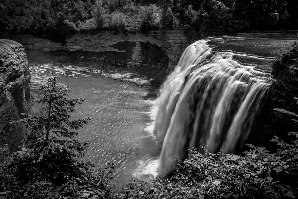 Middle Falls At Night, Letchworth, New York Photography Art | Kim Clune Daydreams