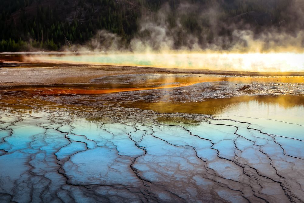 Grand Prismatic Steam, Yellowstone Photography Art | Kim Clune Daydreams
