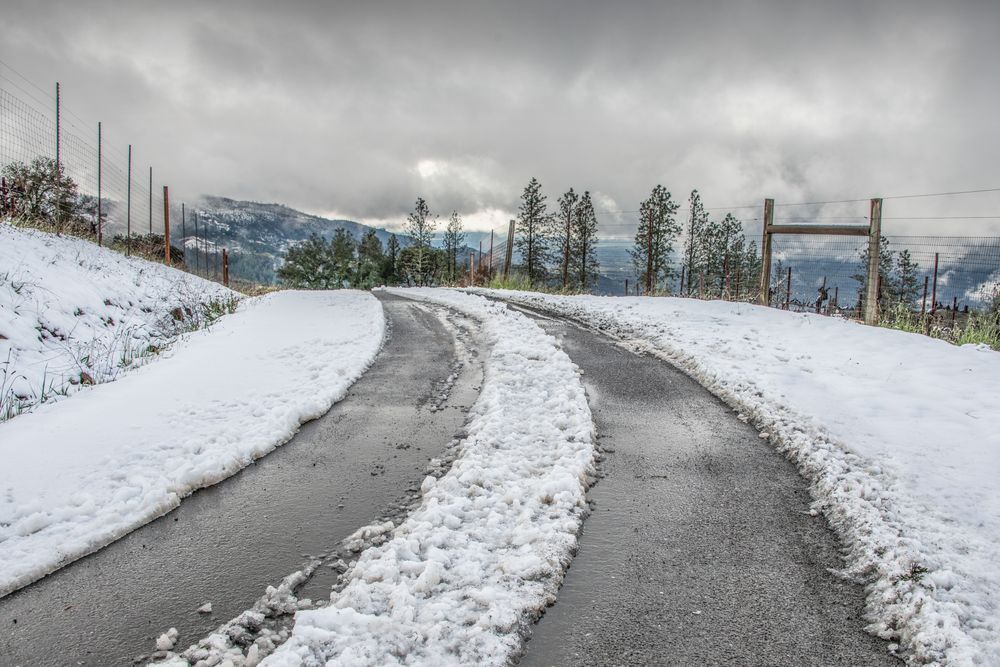 Curved Snowy Road Photography Art | Sonoma Fine Photography
