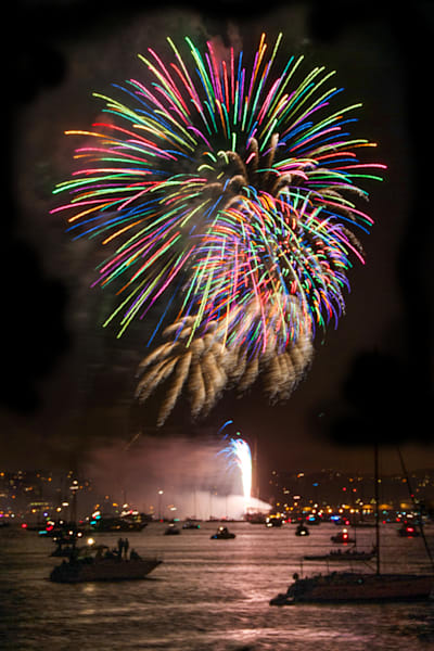 Fireworks On San Francisco Bay Photography Art | Sonoma Fine Photography
