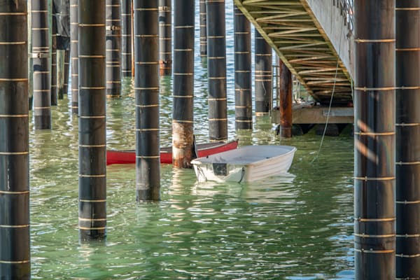 Dingies Under The Pier Photography Art | Sonoma Fine Photography