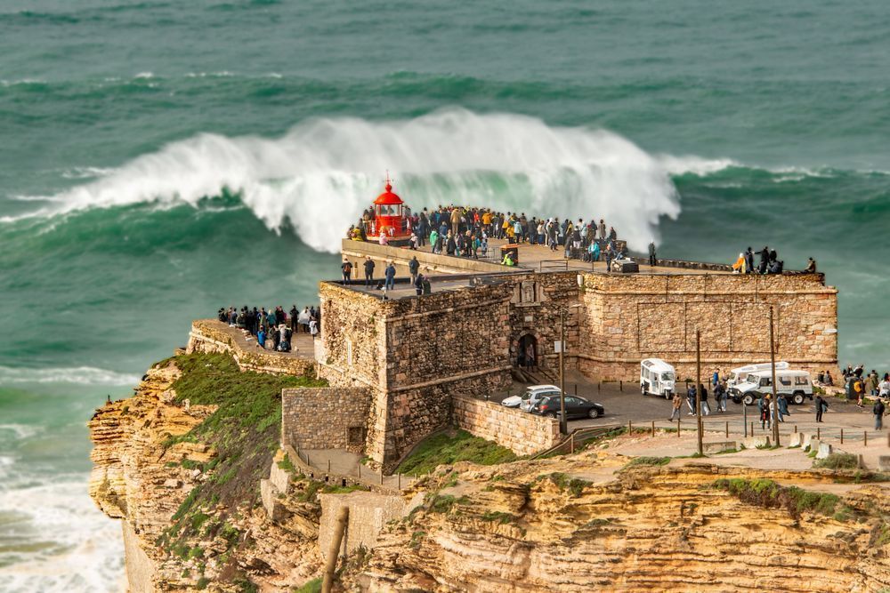 Lighthouse Vigil At Nazare Photography Art | Sonoma Fine Photography