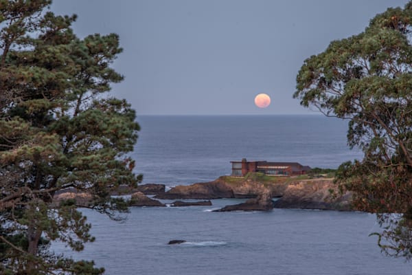Moonset Over Mendocino Photography Art | Sonoma Fine Photography