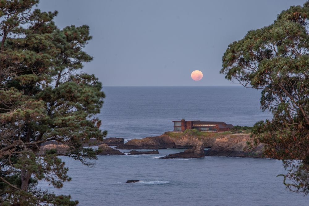 Moonset Over Mendocino Photography Art | Sonoma Fine Photography