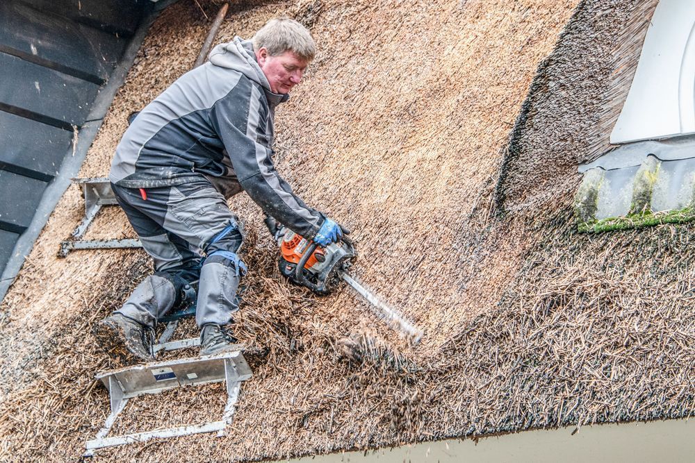 Repairing A Thatched Roof Photography Art | Sonoma Fine Photography