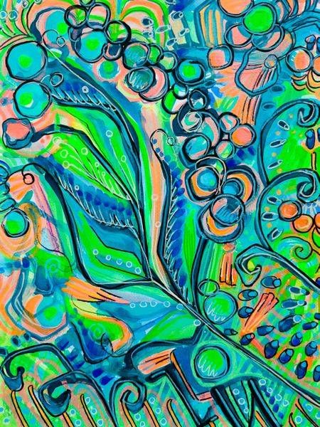 Vivid Vines Original Painting | By Jacqueline Jasionowski