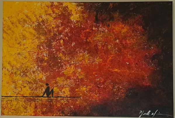 Sitting In The Beauty As Darkness Closes In    36x24 Art | Blackbird Unlimited Art