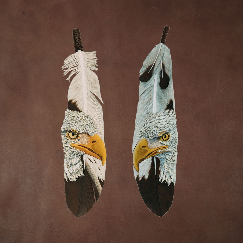 Two Eagles   Brn Art | Christopher Kearns Leather Art