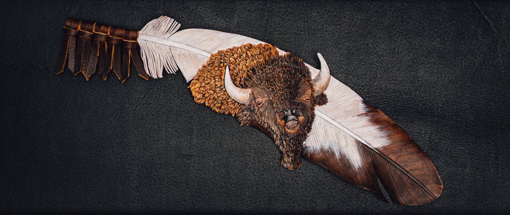 Old Faithful Rocks Art | Christopher Kearns Leather Art