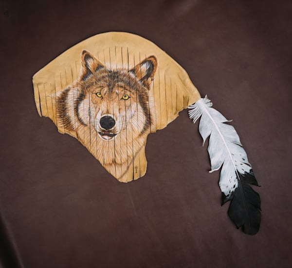 Wolf   Brown Art | Christopher Kearns Leather Art