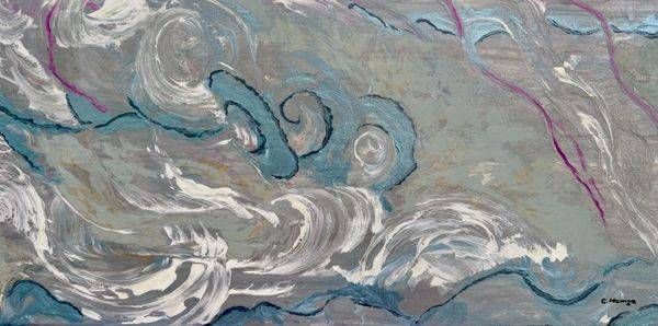 Sky Traces Original Abstract Painting | C. Hamza Fine Art