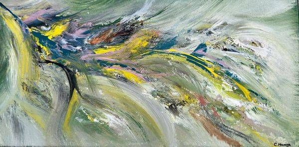 Vernal Awakening Original Mixed Media Painting | C. Hamza