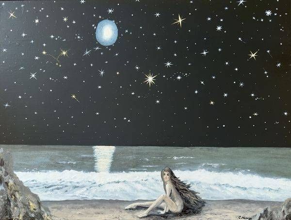 Goddess Of The Stars   Original Art | crishart.com