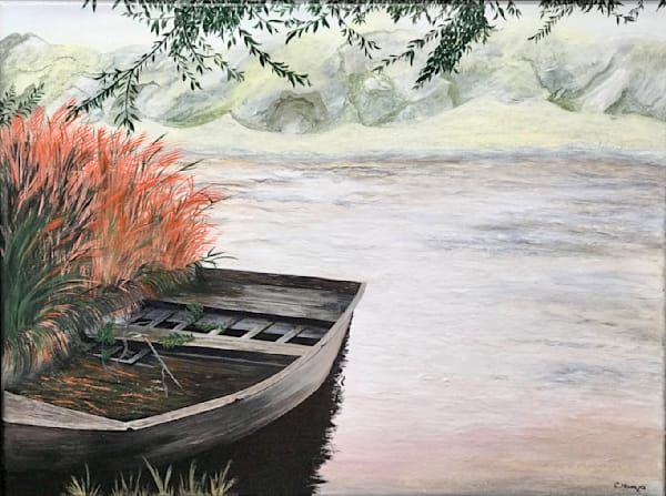 Waterscape Boat & Lake Art Prints & Tote Bags | C. Hamza
