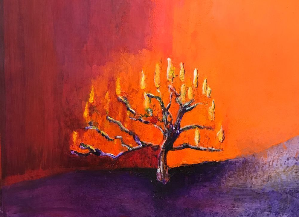 Burning Bush - Abstract Prophetic Fine Art Print | Anne Reid Artist |  Canada