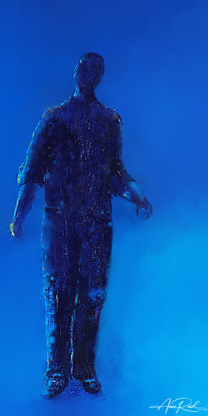 BLUE MAN - METAL PRINT - ANNE REID ARTIST