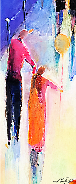 Father & Daughter - Abstract Prophetic Fine Art Print | Anne Reid Artist | Canada