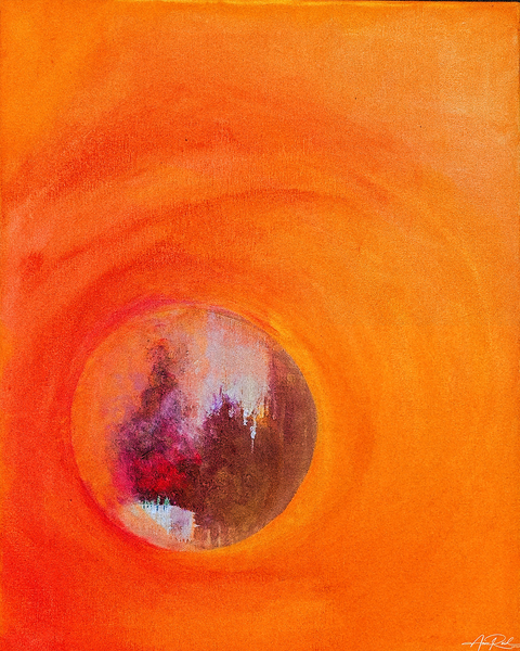 SEO Title: Altar 7 — Abstract Fire Altar Circle Fine Art Print | Anne Reid Artist - Canada