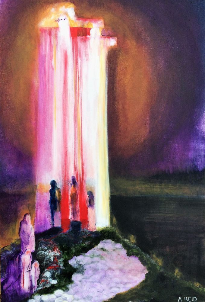 Golgotha - Abstract Prophetic Fine Art Print | Anne Reid Artist | Canada